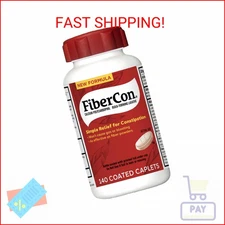 FiberCon Fiber Therapy Coated Caplets, Safe, Simple & Comfortable Insoluble Fibe