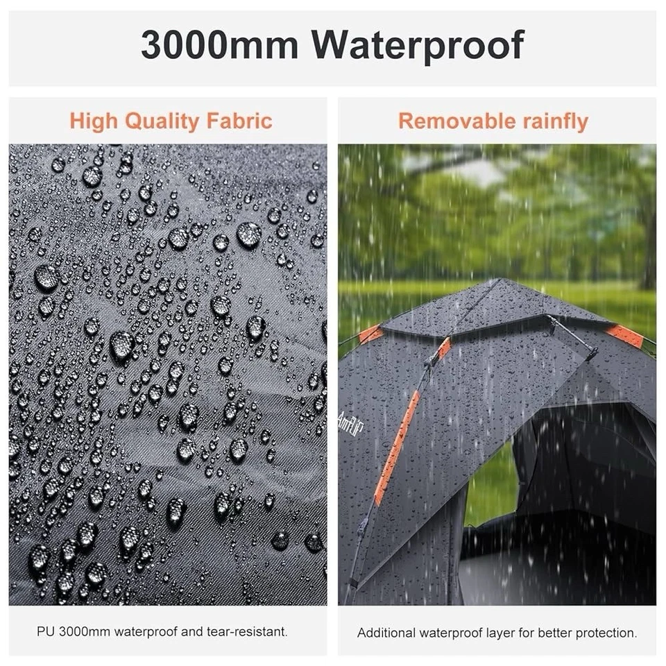 Automatic 2-3 Person Camping Tent - Pop Up, Ultralight, Waterproof & Windproof - Image 4 of 4