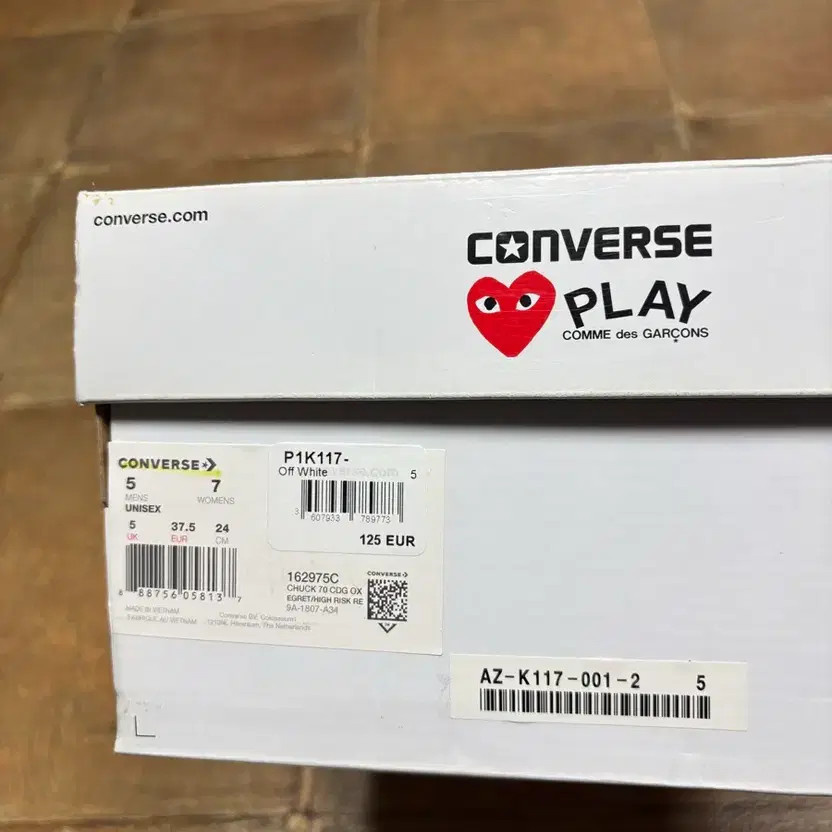 Converse Comme des Garçons Chuck 70 Low Off-White Sneakers 240mm