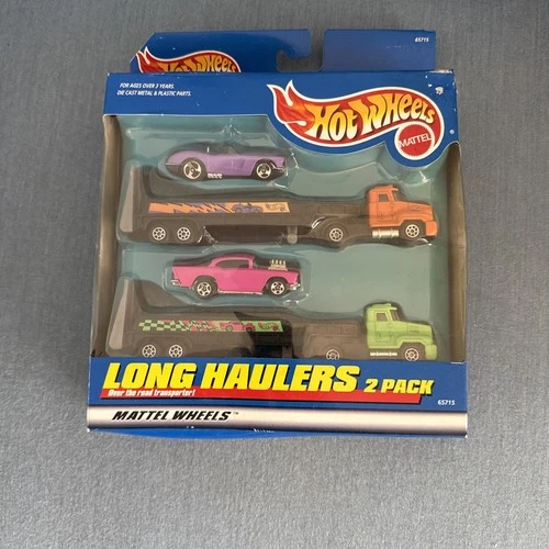 Vintage 1998 Hot Wheels 2 Pack LONG HAULERS Corvette 57 Chevy SEALED Diecast Car