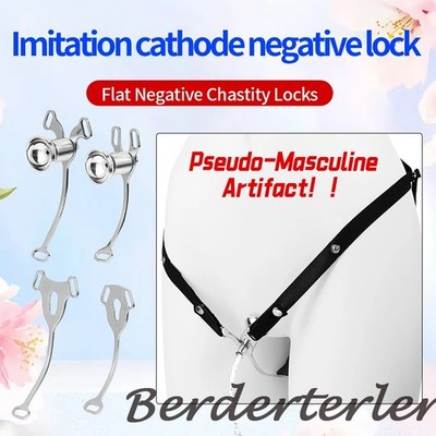 Metal Sissy Chastity Cage Clip Men Chastity Belt Flat Curved Hook Bondage Cage