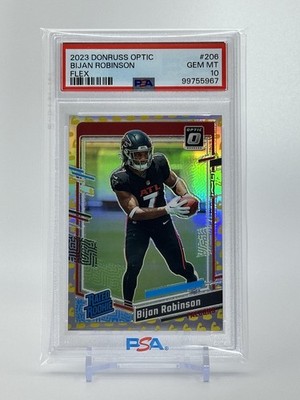 2023 Donruss Optic - BIJAN ROBINSON  Rated Rookie FLEX /149 - PSA 10