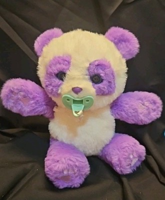 Little Live Pets Cozy Dozys Petals Purple White Panda Bear & Pacifier 10  Works