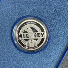 Disney Mickey Mouse 60 Years With You Commemorative Silver Coin With Box And COA