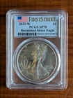 2022 W Burnished American Silver Eagle PCGS SP70 MILK SPOTS