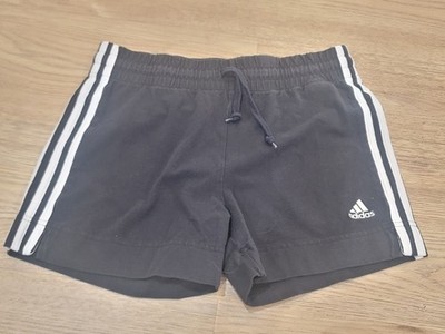 Adidas Pacer 3 Stripe Shorts Women s Black & White Size S 28x3.5 w/Drawstrings