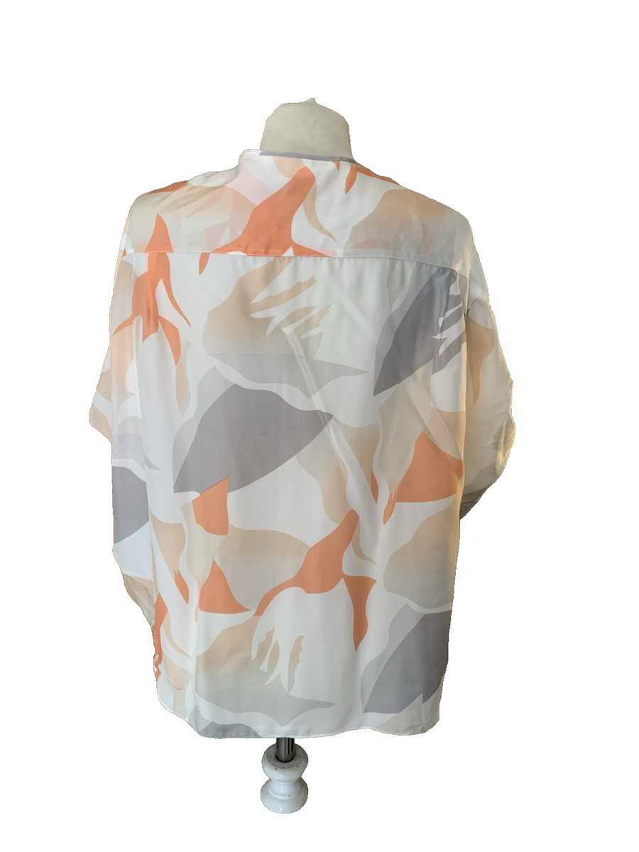 Diane Von Furstenberg (DVF) Muted Shades Silk Blouse (US 12 / Uk 16) View 4