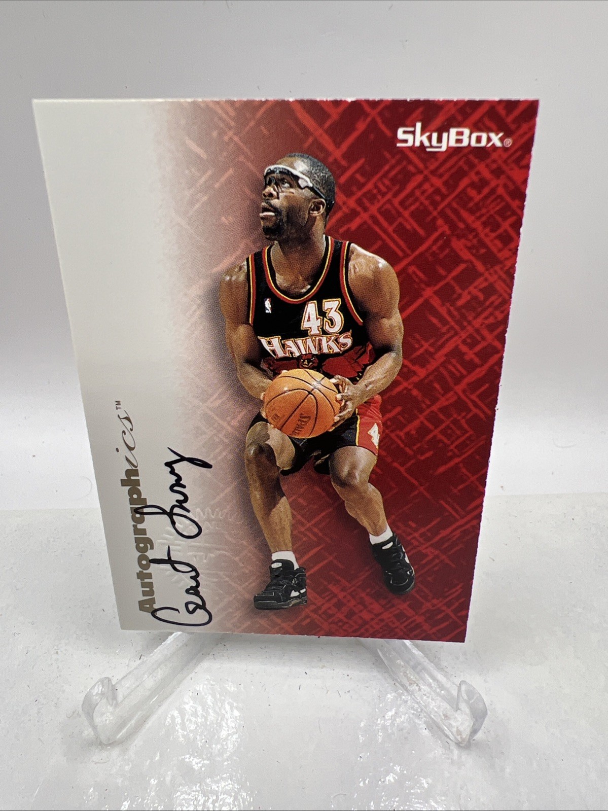 1996-97 Skybox Premium Autographics Grant Long Auto card