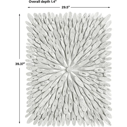 Uttermost 04342 Bahama Wood White Washed Wall Decor - Picture 3 of 7