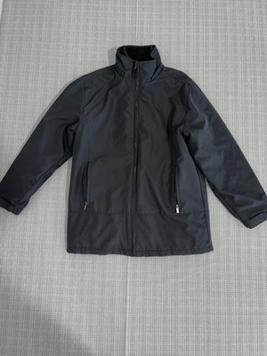 Weatherproof Protective Rain Coat Mens Medium Black Mock Neck Full Zip Winter