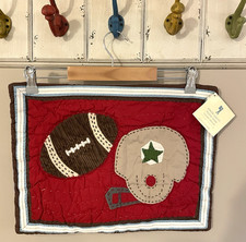 NWT Pottery Barn Kids Junior Varsity Pillow Sham Cotton Football NEW 12x16