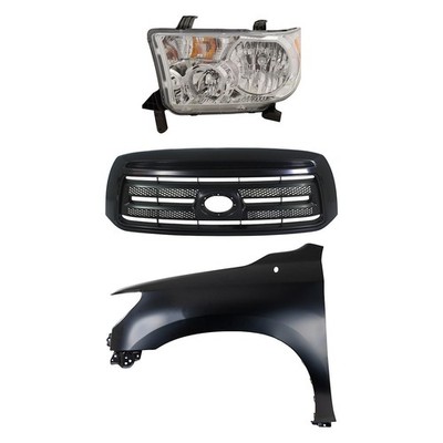 Headlight Kit For 2010-2013 Toyota Tundra LH Assy CAPA w Fender/Grille Sport Pkg