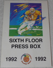 1992 Orange Bowl Miami Hurricanes vs. Nebraska Sixth Floor Press Box Media Pass