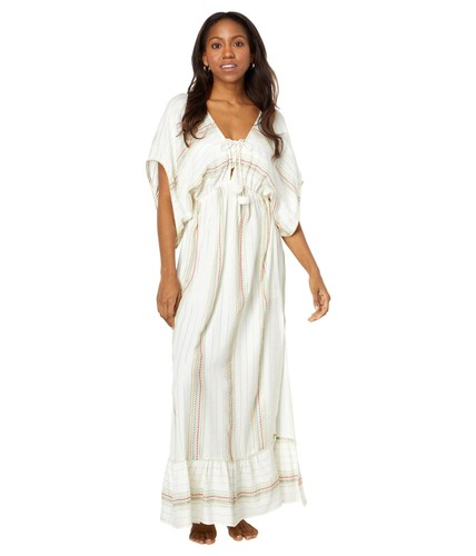 America & Beyond Womens Aurora Rose Maxi Viscose Dress, Rainbow Stripe