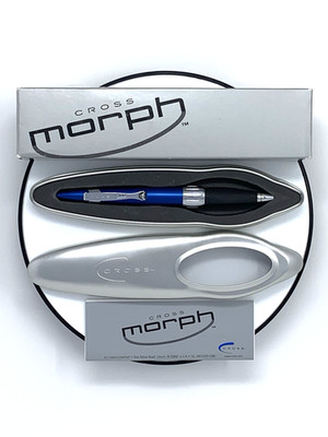 #472-2 Cross MORPH Electric Blue Ballpoint Pen w/Chrome Appointments Made in USA