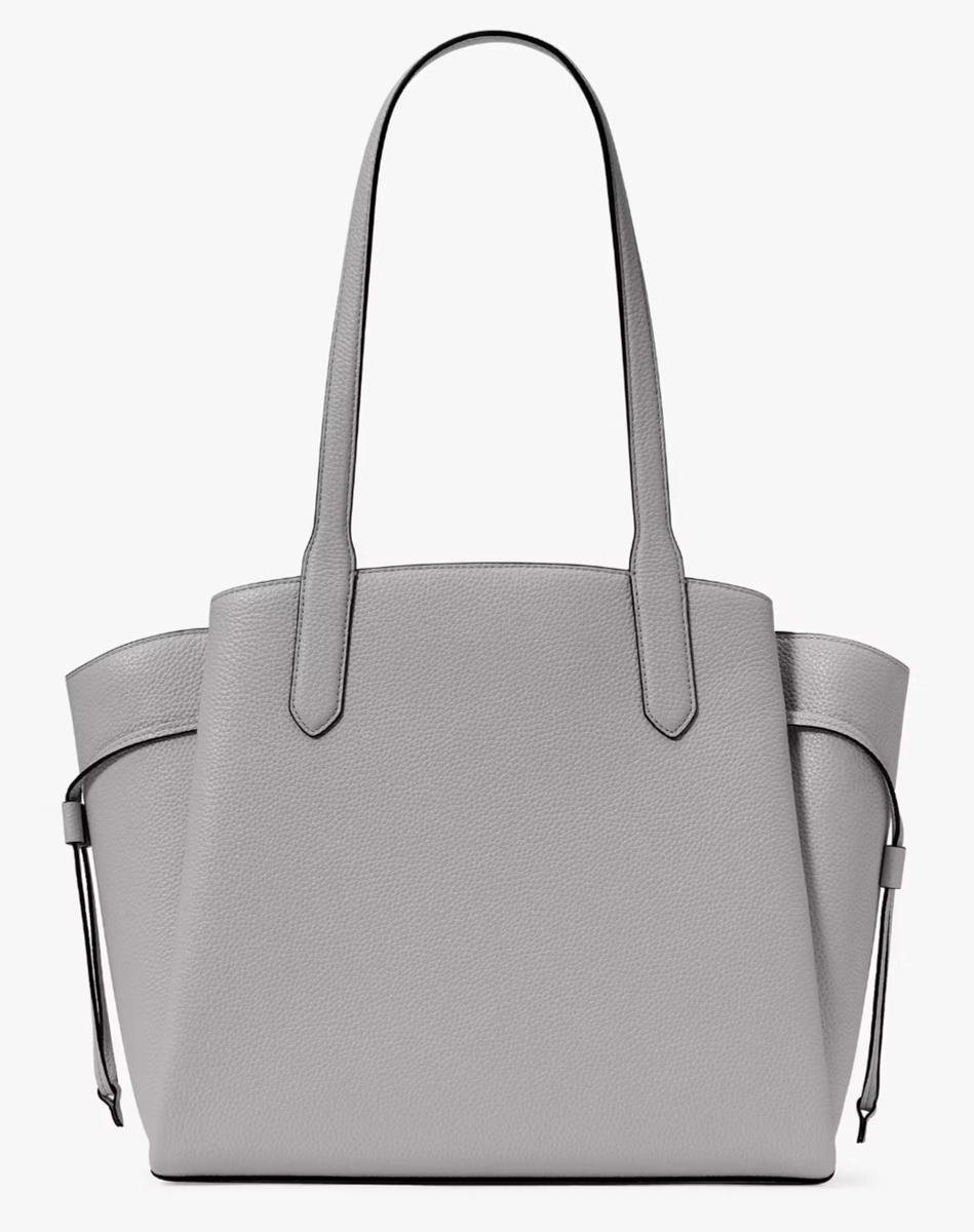 Kate Spade Dumpling Gray Pebbled Leather Tote Bag KL012 Purse NWT