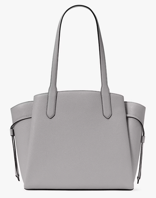 Kate Spade Dumpling Gray Pebbled Leather Tote Bag KL012 Purse NWT