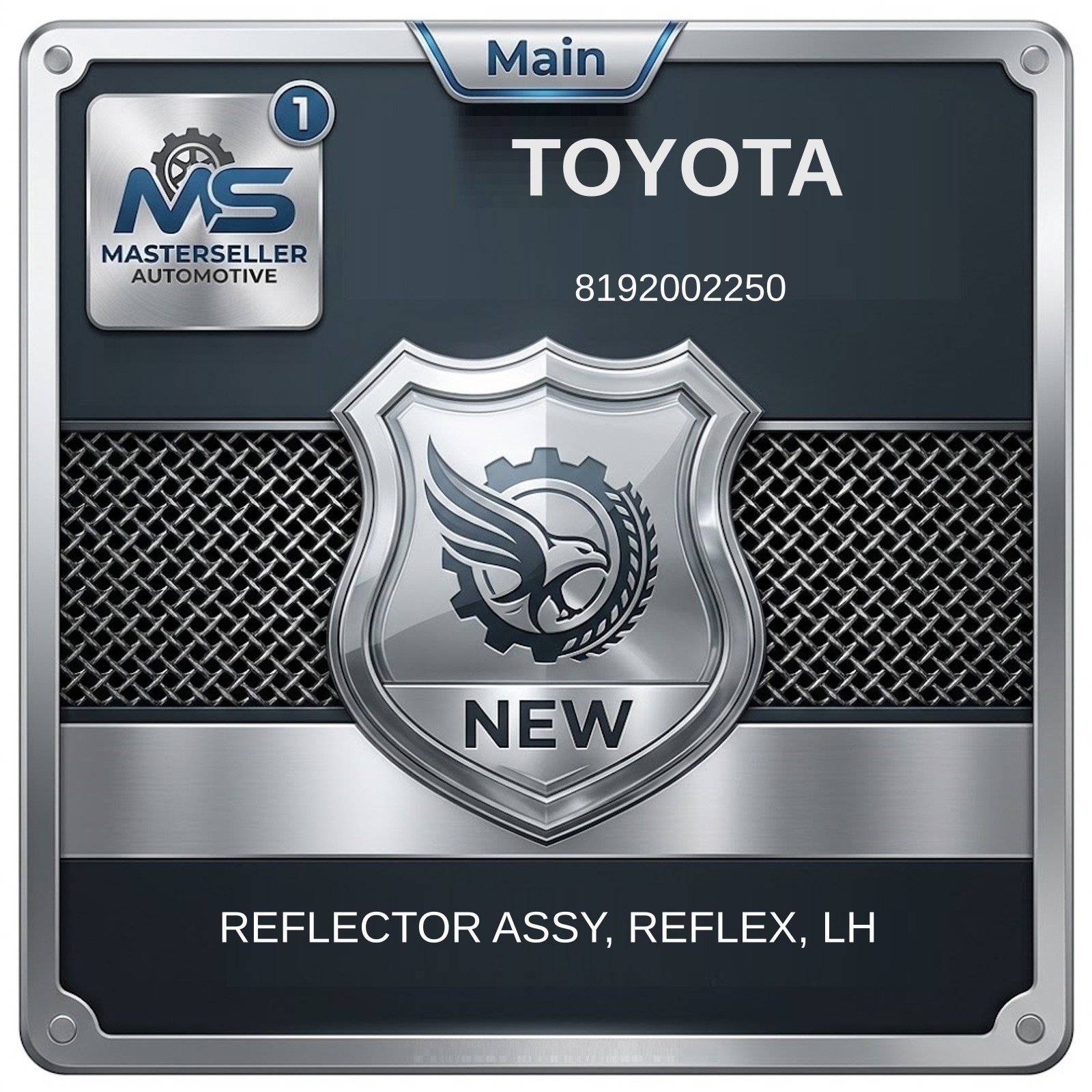 Genuine 2014-2019 Toyota Corolla Reflector Assy, Reflex, LH 8192002250