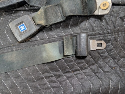 1975 GM Black Seatbelts Buick Chevy Olds Pontiac 1974 1976 - Picture 11 of 19