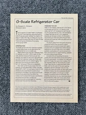 G-Scale Refrigerator Car Plan Set #6 Edward Stinson Railroad Modeling Hobbyist