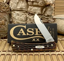 Case XX USA 2025 Heritage Jig Honeycomb Bone 32273 Sod Buster Jr Pocket Knife
