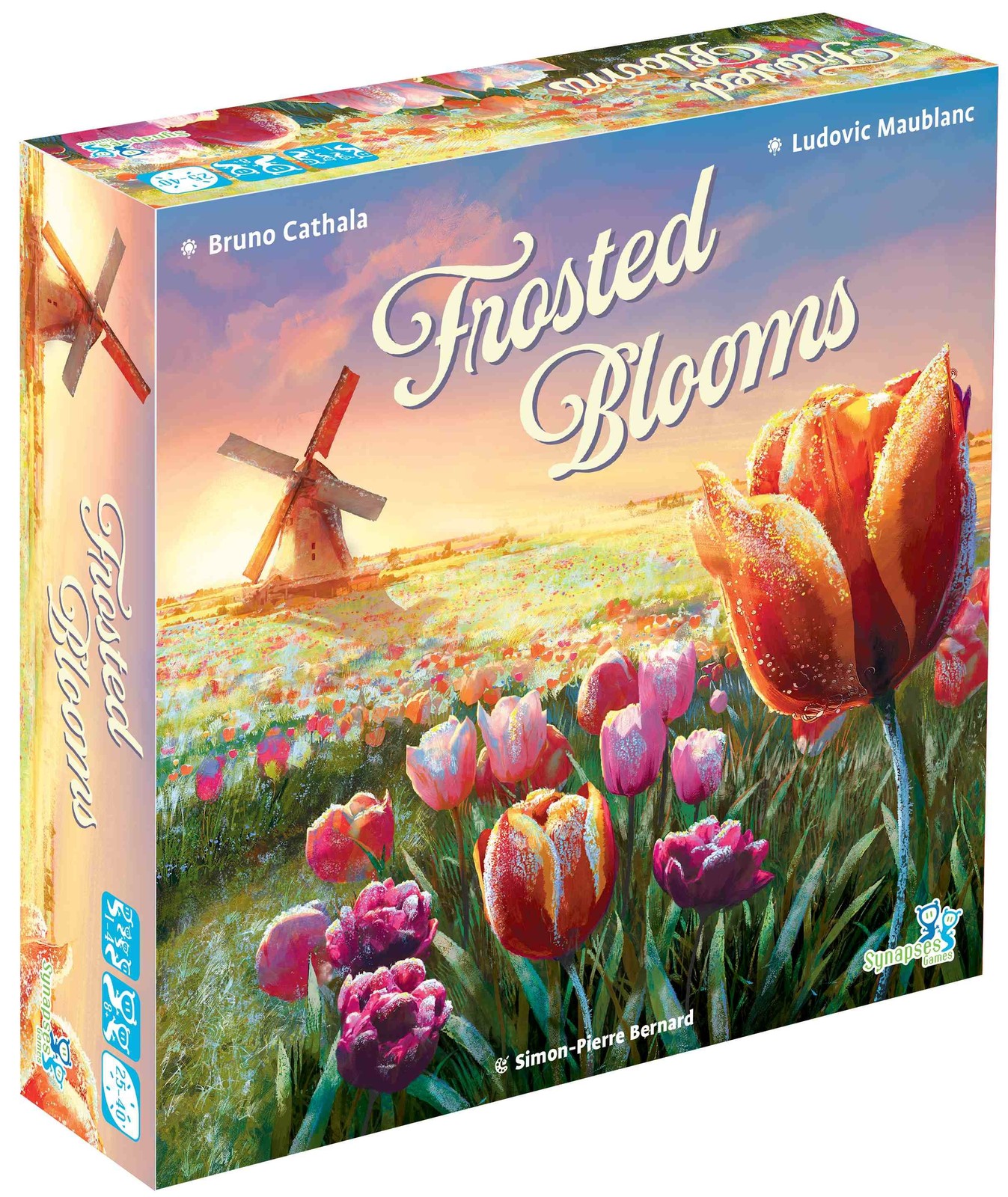 Frosted Blooms Synapses Games avec son plateau modulable et ses tuiles en bois