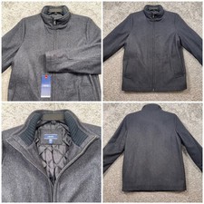 IZOD Mens Wool Harrington Jacket Full Zip Cha...