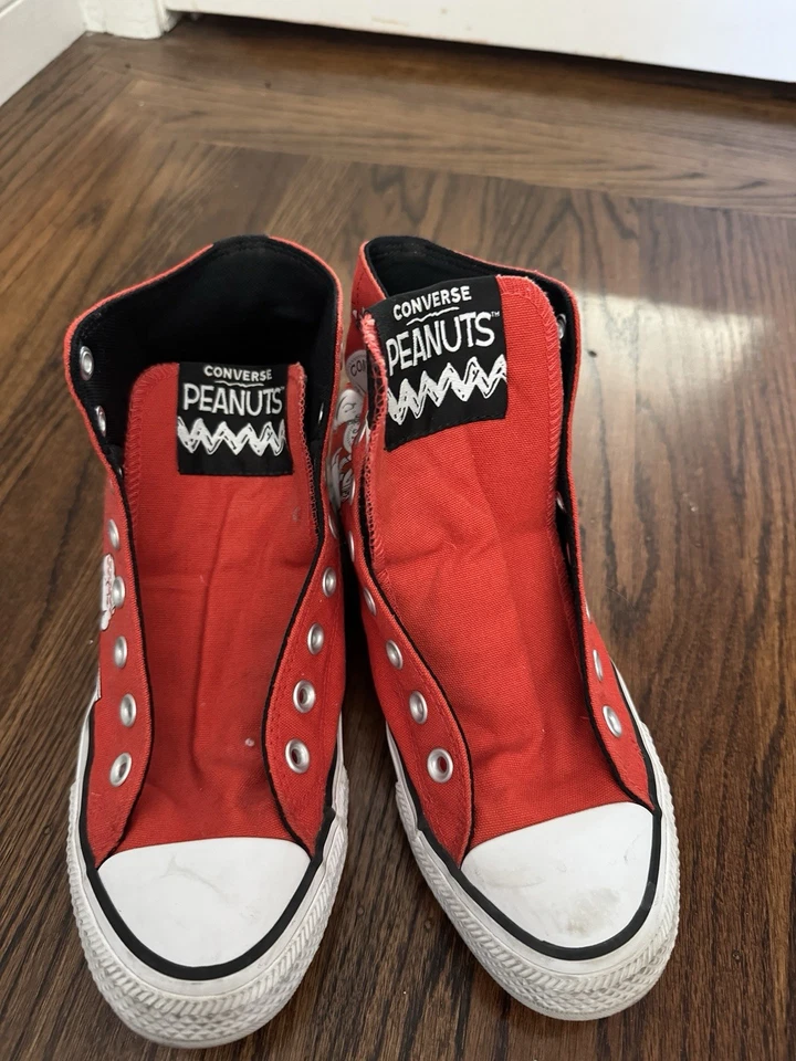 Tênis Converse Peanuts x Chuck 70 vermelho cano alto feminino tamanho 9.5 (SEM CADARÇOS) - Imagem 3 de 4