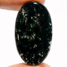 100 Natural Moss Agate Oval Shape Cabochon Gemstone 32 Ct. 32X19X5 mm UG-2240