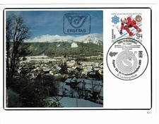 Austria 1982 cartolina massima campionati mondiali di sci alpino