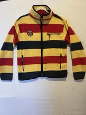 Horseware Ireland Women’s USA S Multi Striped Fleece Full Zip Jacket EUC