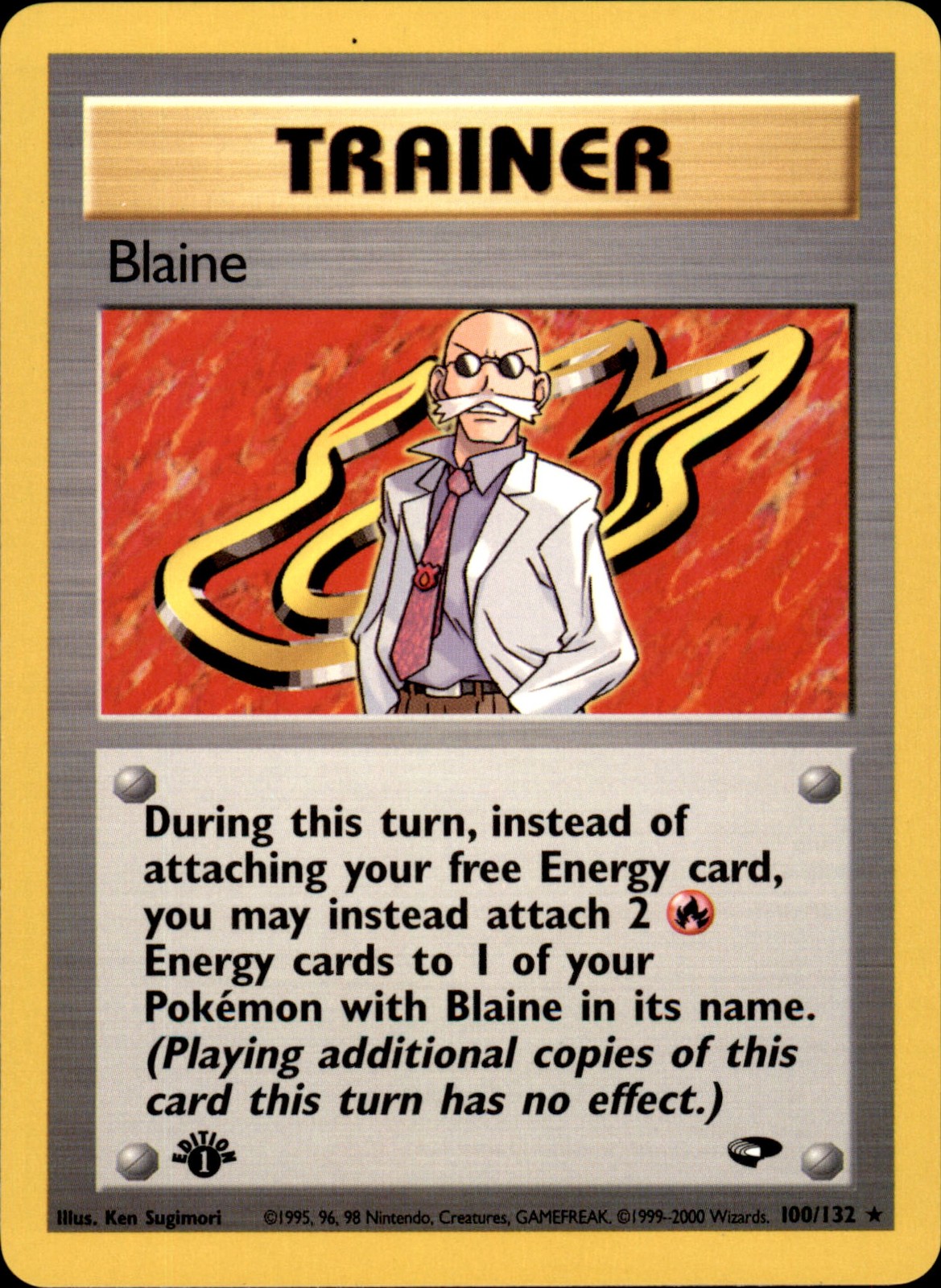 Blaine (100) 100/132 1st Edition - Pokemon Gym Challenge - NM