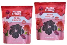 2-PACK Nutty & Fruity Dried Hibiscus Flowers Snack, Sweet & Tangy 16 Oz Each