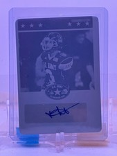 2012 Leaf US Army All-American Bowl Cyan Printing Plate AUTO 1/1 Tracy Howard