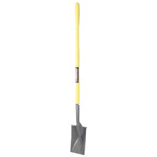 Garden Spade Shovel, 14 ga Not Applicable Blade, Steel Blade, Rear Rolled Step,