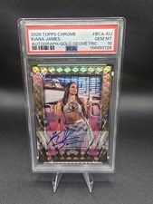 Kiana James 2026 Topps Chrome Gold Geometric Auto /50 PSA 10