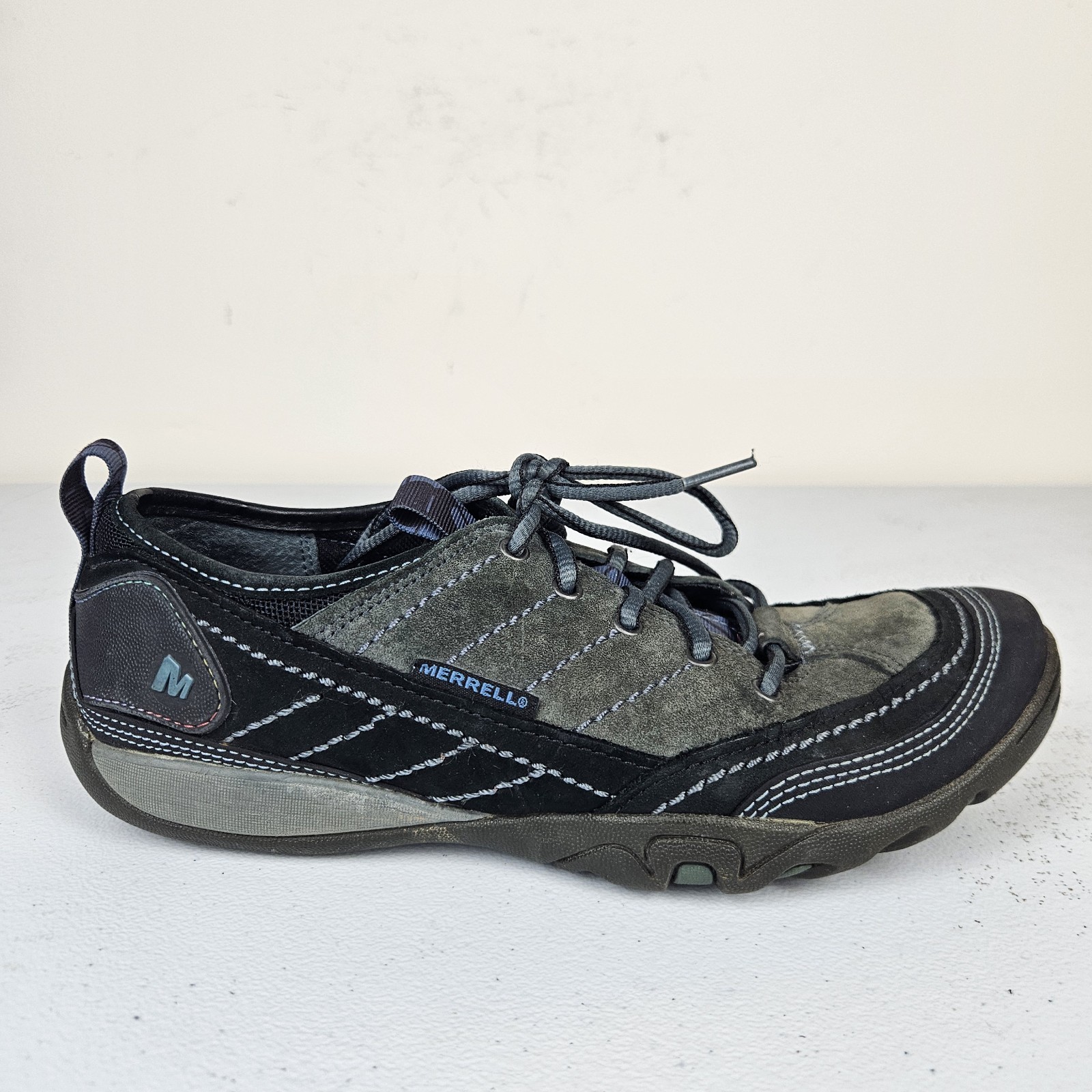 Scarpe da trekking Merrell Mimosa da donna grigie in pelle stringate J68166 taglia 7