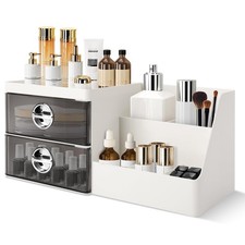 Makeup Organizer with Clear Drawers,Plastic Skincare Organizers for Vanity,La...