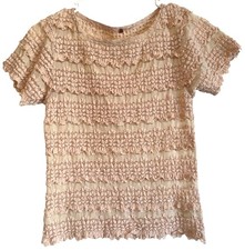 Free People Angelina Lace Size M Stretchy Peach NWOT $68