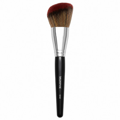 Morphe E42 Pro Deluxe Contour Brush Black Wooden Handle Synthetic Fiber Elite II