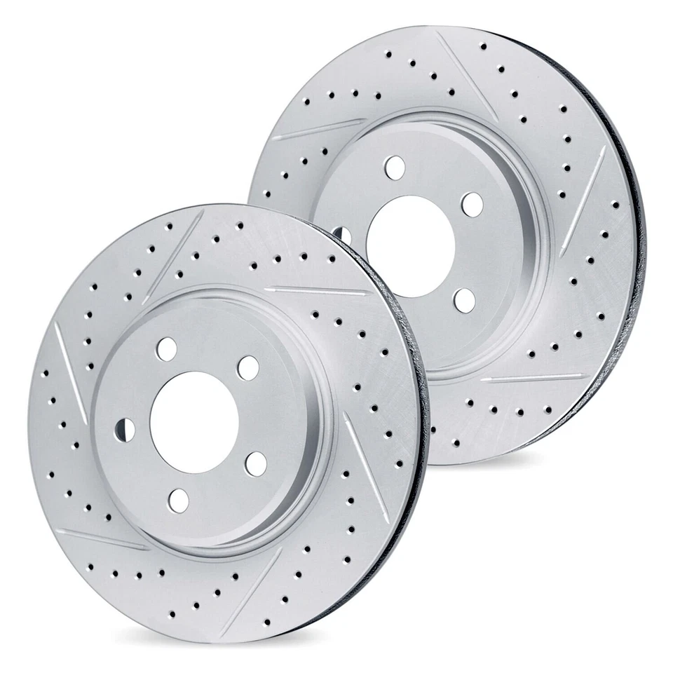 For Ford Explorer 11-19 R1 Concepts Drilled & Slotted Front Brake Rotor Set - Изображение 2 из 3