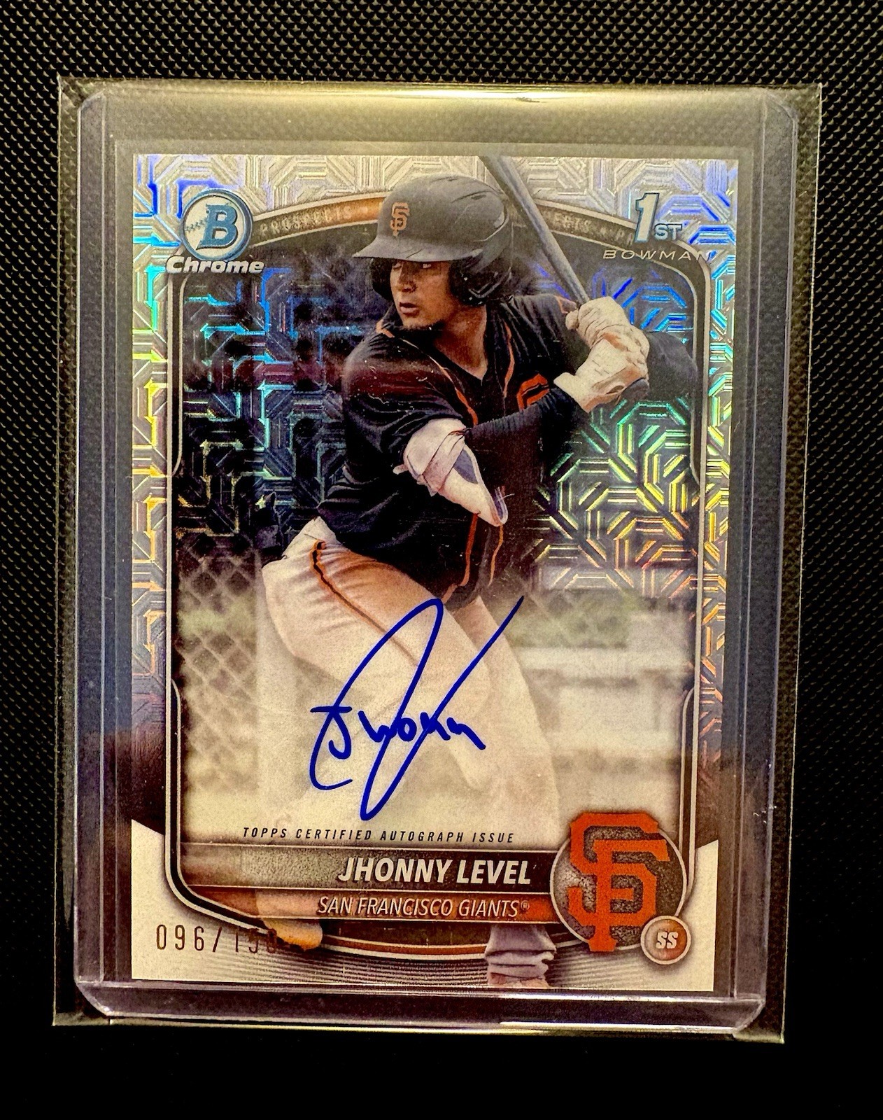 Jhonny Level 1st Bowman Chrome Auto Mojo HTA /150 2025 Bowman Chrome CPA-JL