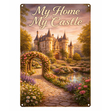 My Home my Castle Blechschild | 20x30cm | Dekoschild Schild Metallschild