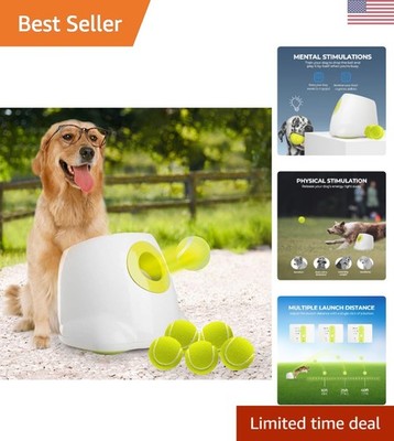 Portable Automatic Fetch Toy for Dogs   Rechargeable, Adjustable Distance