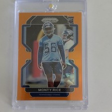 Panini Prizm 2021 Monty Rice Rookie Orange Prizm #420 /249 Tennessee Titans
