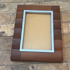 Wooden Textured Picture Frame 4 x 6" Free Standing Or Wall Hung. Minimal Natural