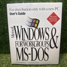 Microsoft MS-DOS & Windows per gruppi di lavoro SOLO MANUALE (NUOVO sigillato) NO DISCO