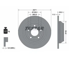 2pcs Brake Disc PRO TEXTAR 92327403 for Ford Puma