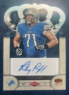 2012 Crown Royale Rookie Signatures 225/245 Riley Reiff #79 Auto