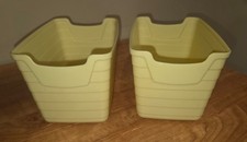 Step 2 Replacement Kitchen Yellow Basket Holder Utensil Storage Bin lot of 2